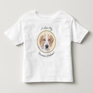 American Foxhound Painting - Cute Original Dog Art Toddler T-Shirt