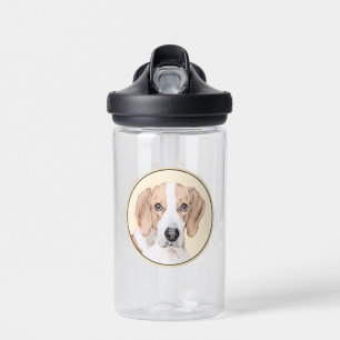 American Foxhound Painting - Cute Original Dog Art Water Bottle