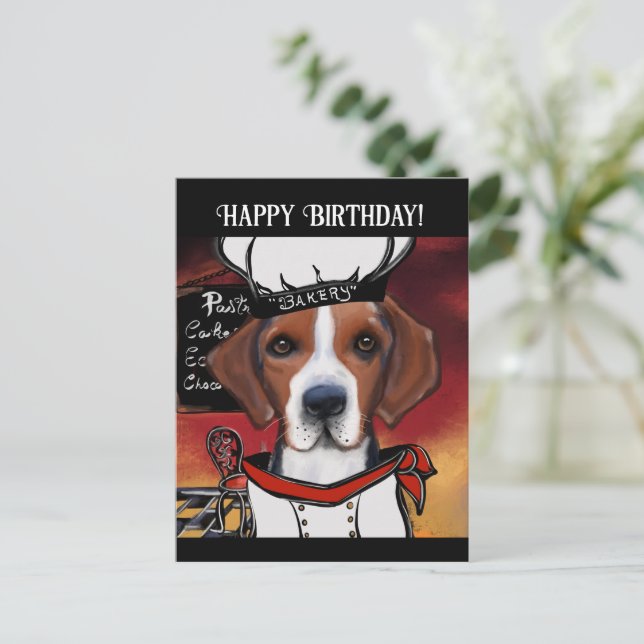 American Foxhound  Postcard (Standing Front)