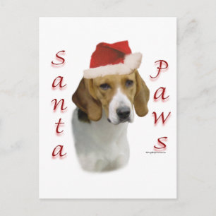 American Foxhound Santa Paws Holiday Postcard