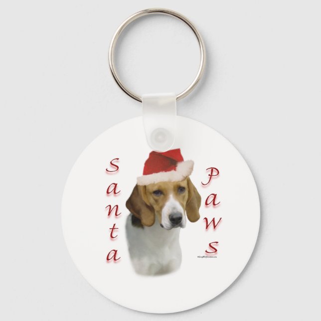 American Foxhound Santa Paws Key Ring (Front)