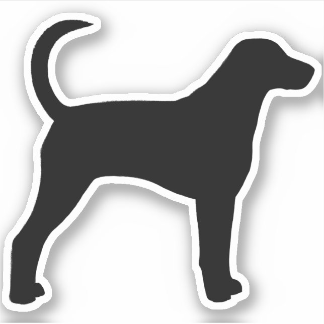 American Foxhound Silhouette Cool Dog Breed Vinyl (Front)
