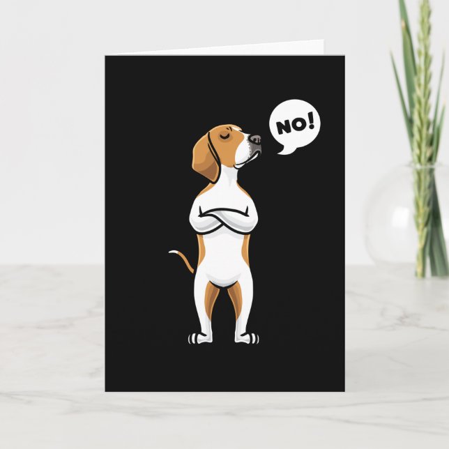 American Foxhound Stubborn Dog Card (Front)