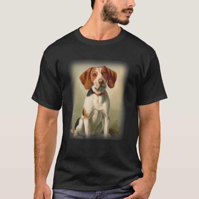 American Foxhound Vintage Portrait Style Graphic T-Shirt (Front)