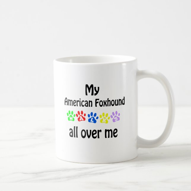 American Foxhound Walks Design Coffee Mug (Right)