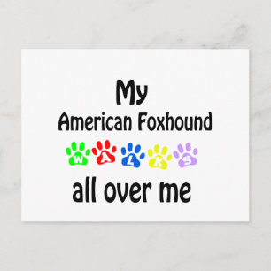 American Foxhound Walks Design Postcard