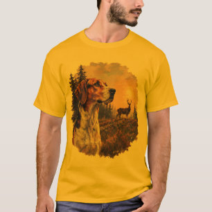 American Foxhound with Whitetail Deer T-Shirt