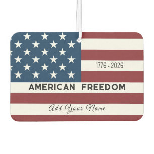 American Freedom Personalized Name Car Air Freshener