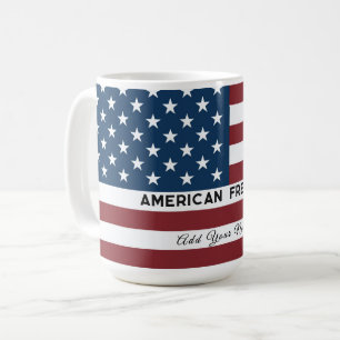 American Freedom Personalized Name Coffee Mug