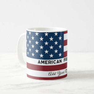 American Freedom Personalized Name Coffee Mug