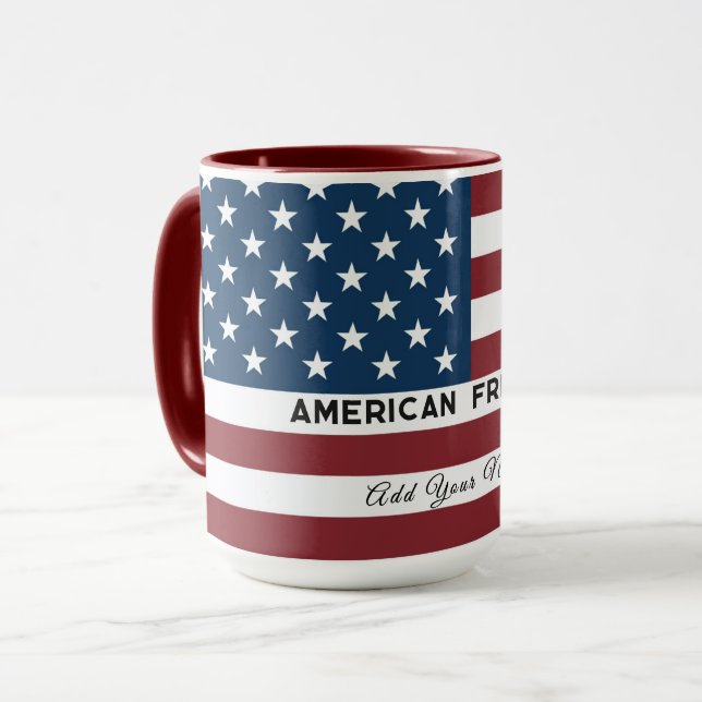 American Freedom Personalized Name Mug (Front Left)