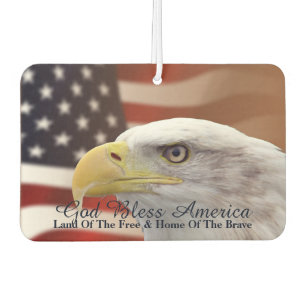 American Freedom Symbols Air Freshener" Car Air Freshener