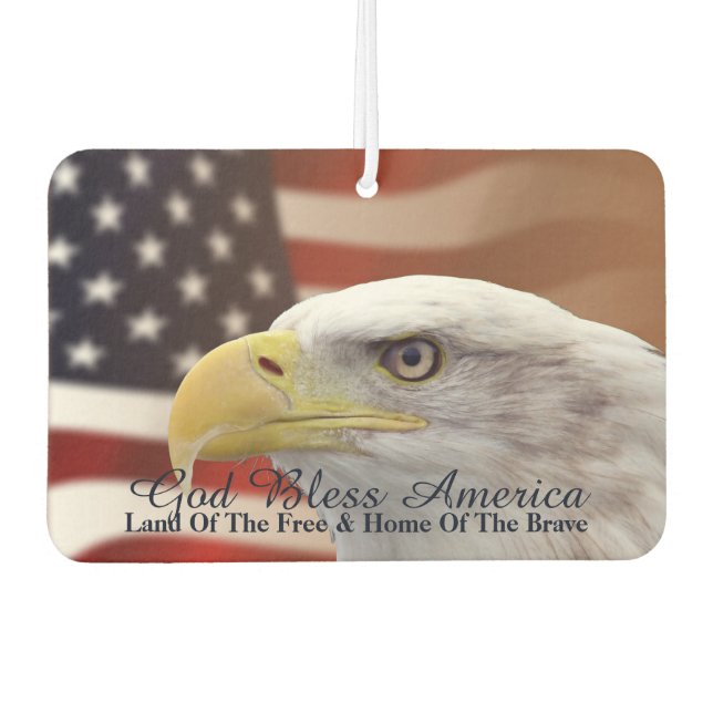 American Freedom Symbols Air Freshener" Car Air Freshener (Front)