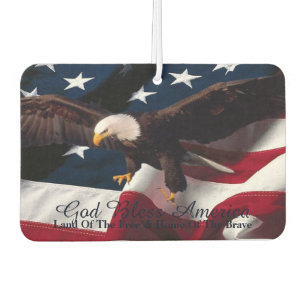 American Freedom Symbols Air Freshener" Car Air Freshener