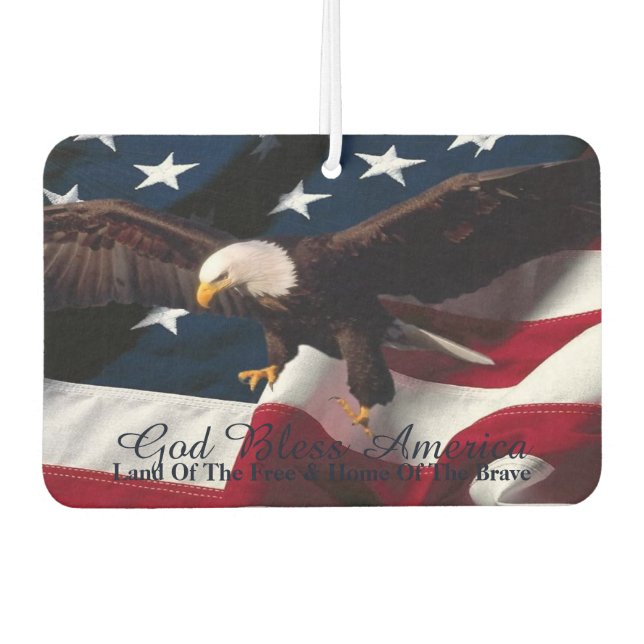 American Freedom Symbols Air Freshener" Car Air Freshener (Front)