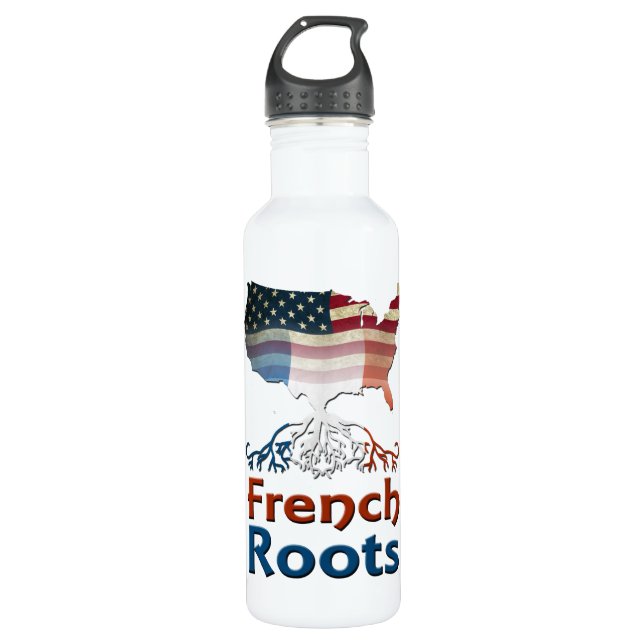 American French Roots 710 Ml Water Bottle (Front)