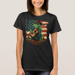 American Frog Guitar USA County Music T-Shirt