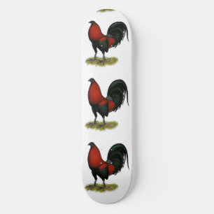 American Game BB Black Red Rooster Skateboard