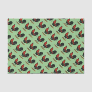 American Game BB Black Red Rooster Tissue Paper