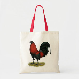 American Game BB Black Red Rooster Tote Bag