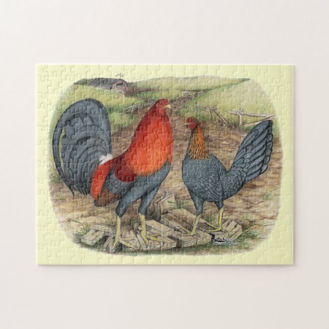American Game Blue Reds Jigsaw Puzzle (Horizontal)