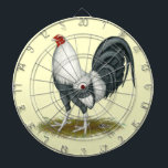 American Game Silver Blue Gamecock Dartboard<br><div class="desc">Silver blue is an attractive colour pattern of American Games.  The roosters are coloured like silver duckwings but blue replaces the black feathers.</div>