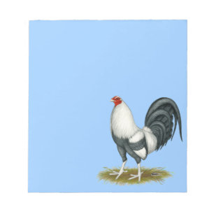 American Game Silver Blue Gamecock Notepad