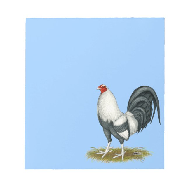 American Game Silver Blue Gamecock Notepad (Front)