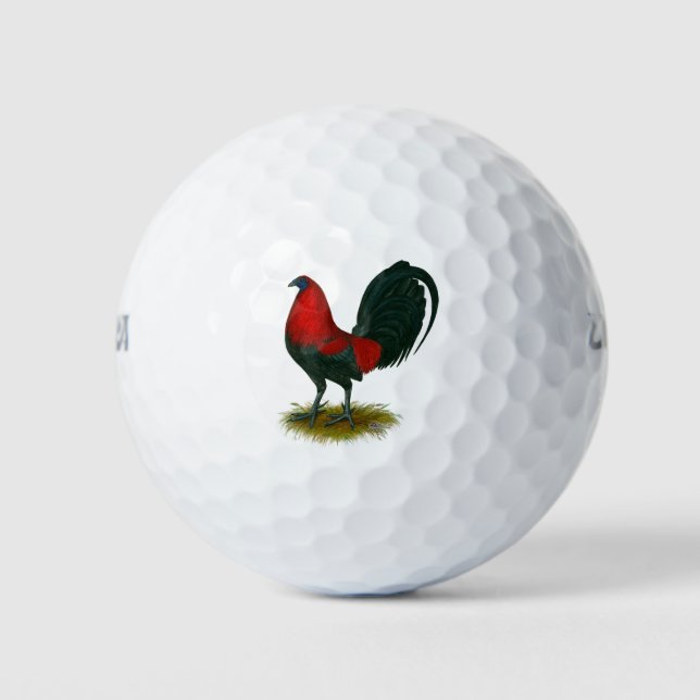 American Gamecock:  Brown Red Golf Balls (Front)