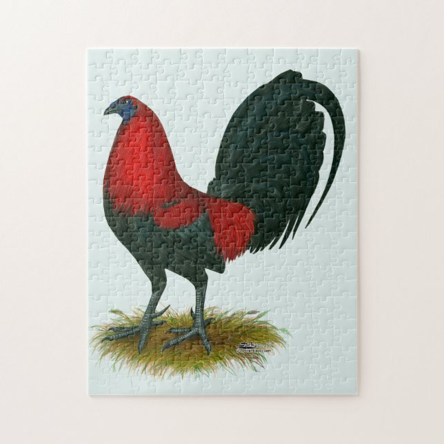 American Gamecock:  Brown Red Jigsaw Puzzle (Vertical)