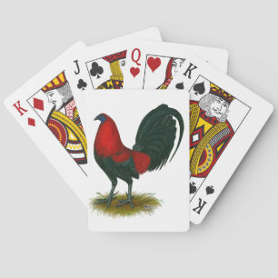 American Gamecock: Brown Red Playing Cards