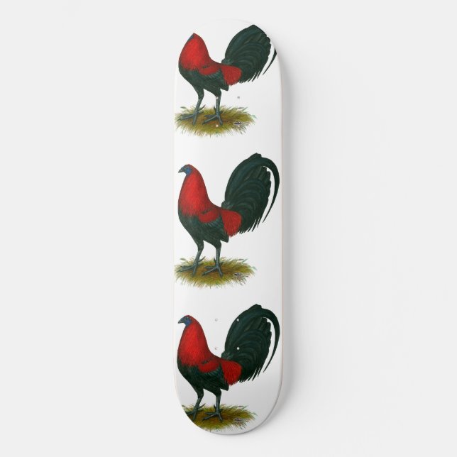 American Gamecock:  Brown Red Skateboard (Front)