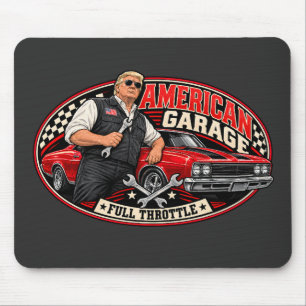 American Garage Full Throttle Pullover Hoodie Mouse Mat