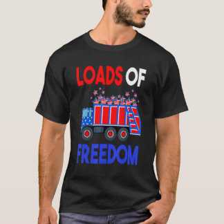 American Garbage Truck Patriotic Usa 4th Of July B T-Shirt