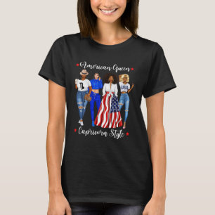 American Gemini Style Queen May June Black Girl Wo T-Shirt