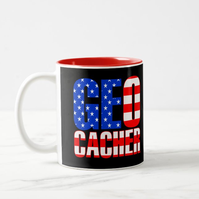 American Geocacher Two-Tone Coffee Mug (Left)