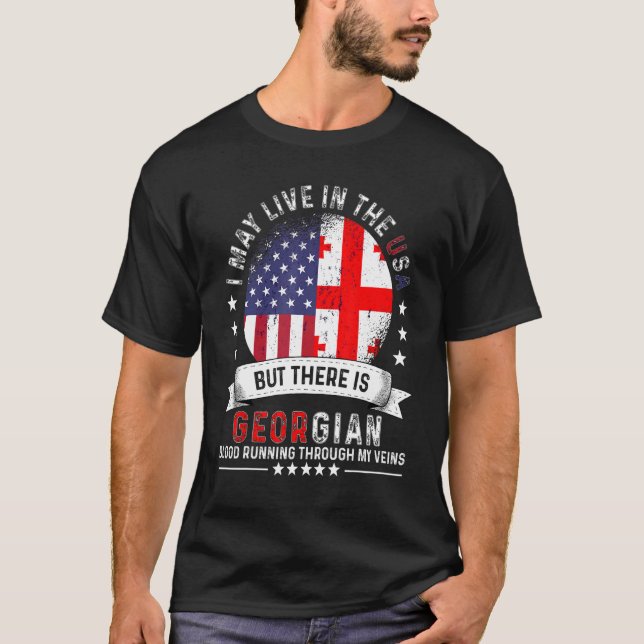 American Georgian Home in US Patriot American Geor T-Shirt (Front)