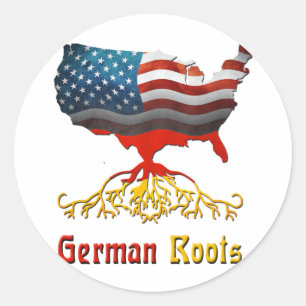 American German Roots Classic Round Sticker