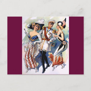 American German Russian Ladies Man Vintage Postcard