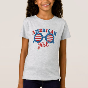 American Girl 4th of July Sunglasses Summer T-Shirt