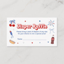 American Girl Baby Shower Diaper Raffle Tickets