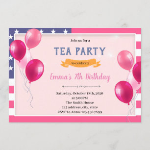 American girl birthday theme Invitation