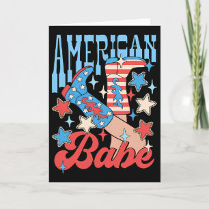 American Girl Bybe Cowboy Boots 4th Of July Women Card