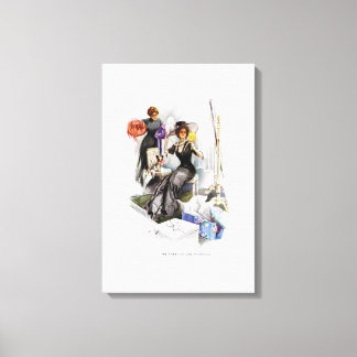 American Girl in France by Harrison Fisher Canvas Print