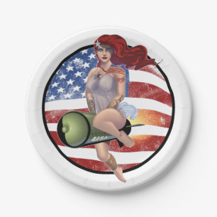 American Girl Paper Plate
