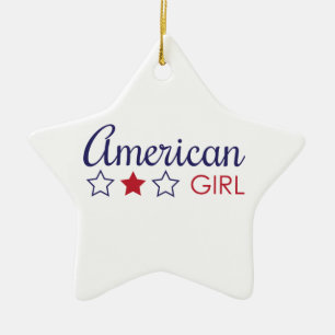 American Girl Stars Ceramic Tree Decoration