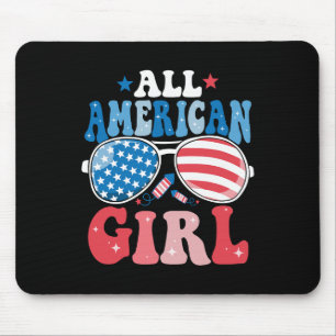 American Girl Sungles 4th Of July Family Matching Mouse Mat