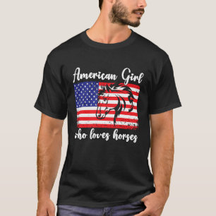 American girl who loves horses rider 1 T-Shirt
