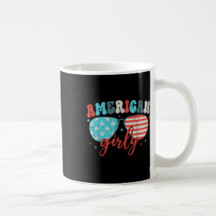 American Girly Sungles Us Flag Patriotic 4th Of Ju Coffee Mug