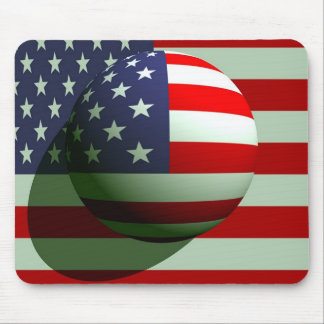 American Globe Flag Mouse Mat